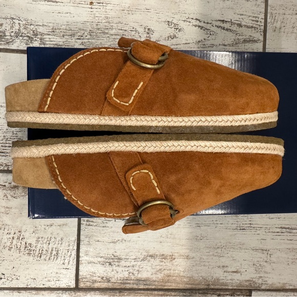 POLO RALPH LAUREN Turbach Shearling-Lined Suede Clog Size 10.5D - Picture 4 of 9